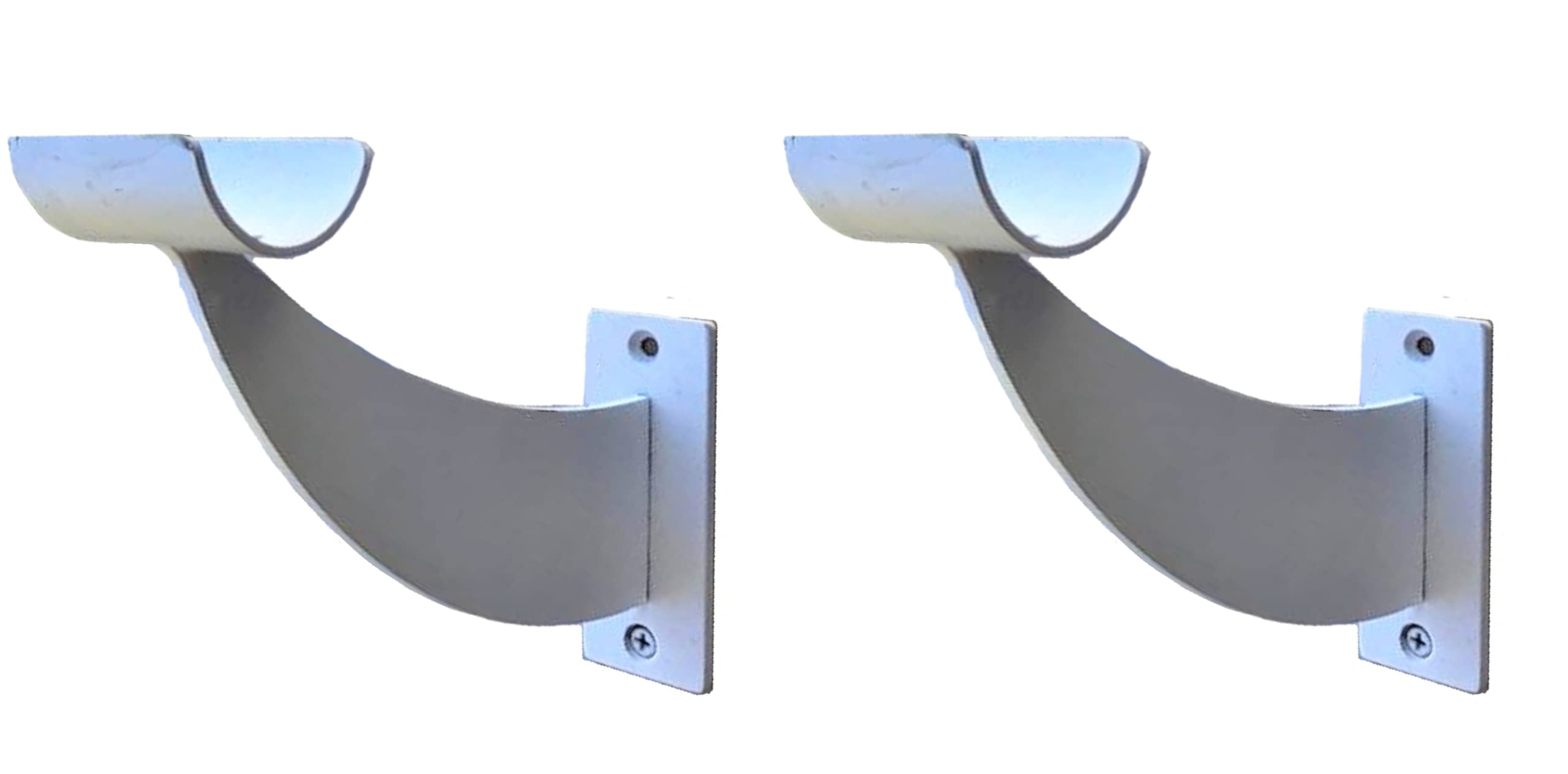 Athletic Bar Single Ballet Open Bracket (Pair) Fixed Height Wall Mount Ballet Barre 2 Brackets Included for 1.5" to 1.7" Diameter for Wooden Dowels (