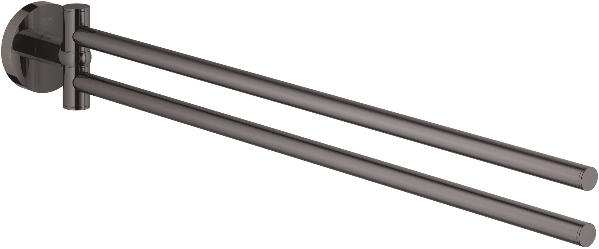 Porte-serviettes double Essentials brillant pour salle de bain moderne