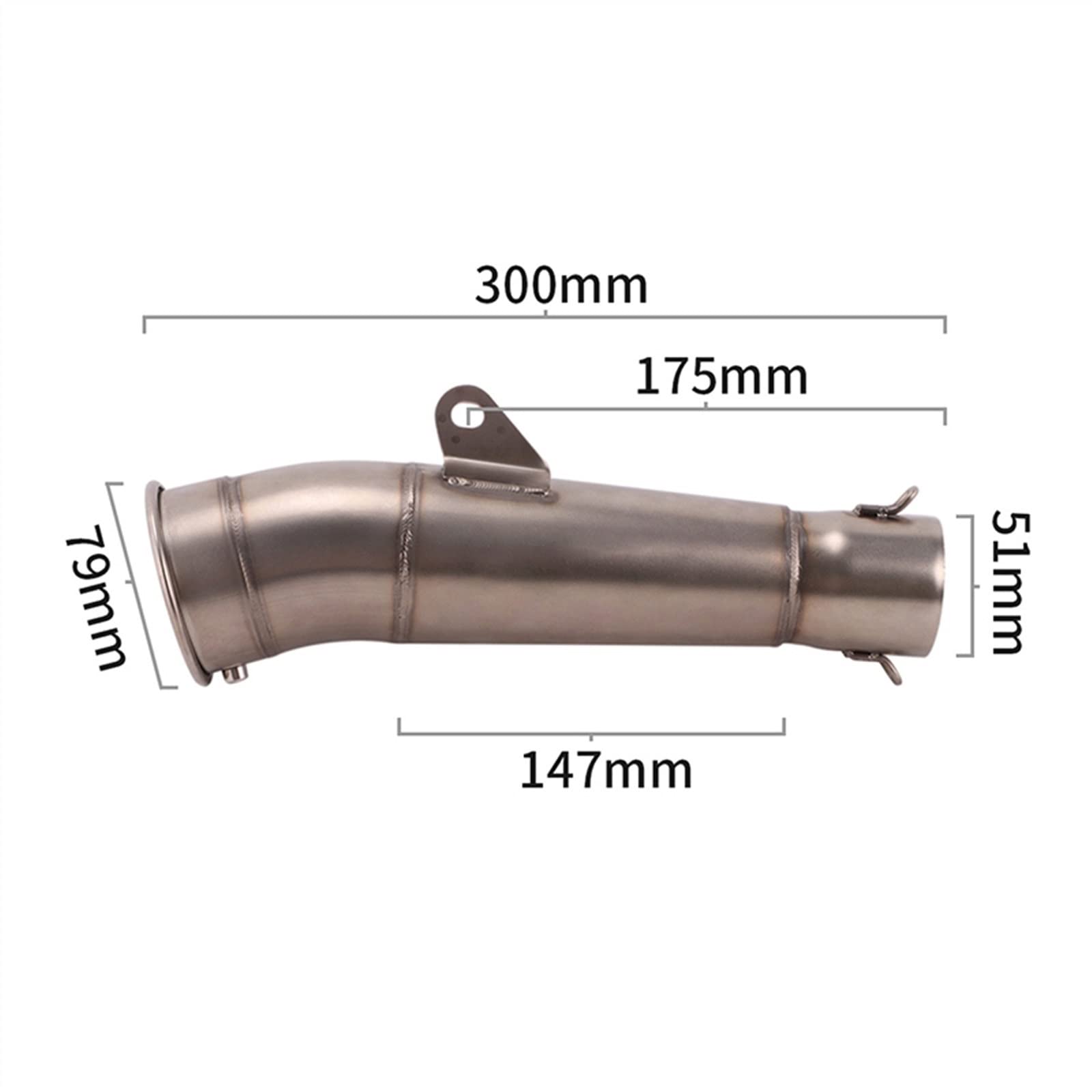 Tubo Centrale Di Scarico Per Moto Per YAMAHA R3 R15 R6 Per NMAX 155 Universale Moto GP Tubo Di Scarico Di Fuga Modificato Da Corsa Silenziatore DB Killer Rimovibile