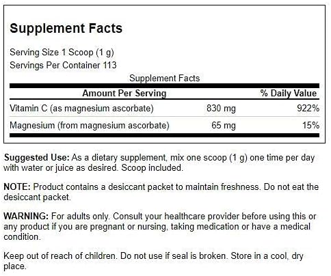 Buffered Magnesium Ascorbate Vitamin C Powder