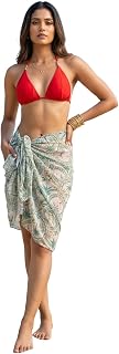 BOLD LOOK Women Beach Sarong Wrap – Swimwear Tie-Up Cover Up Western Skirt, Bikini Cover-Up, Scarf & Shawl Summer Wrap for... Price In India