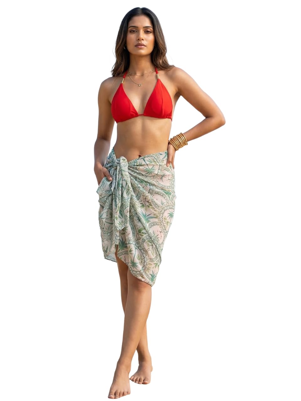 Women Beach Sarong Wrap – Swimwear Tie-Up Cover Up Western Skirt, Bikini Cover-Up, Scarf & Shawl Summer Wrap for Goa, Maldives, Vacation Outfit 60+"-image-3