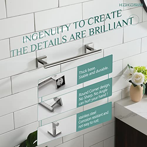 Image of KOKOSIRI Hand Towel Bar 12 Inch Bathroom Towel Holder for Bath Kitchen Toilet Cabinet Chrome Stainless Steel B4005CH-L12