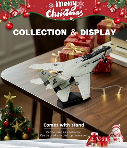 SEBUNAS 1:72 Scale F-14 Tomcat Fighter Jet Quick Build Model Kit Plastic F14 Fun Toy Airplane Assembly Aircraft Model with Stand Gift for Kids Suit for Birthday (36PCS)