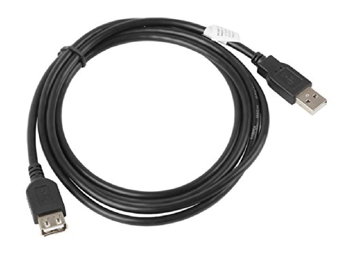 lanberg ca, USBe, 10cc, 0018/BK USB 2.0 A Male to USB A Female Extender, 1.8 m Black