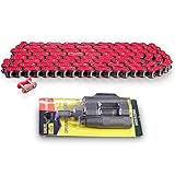 CLEO 428 Motorcycle Chain+ Chain Breaker, 428 Standard Roller Chain 140 Links Heavy Duty Drive Chain for 50cc 70cc 90cc 110cc 125cc Dirt Pit Bike ATV Quad Go Kart Scooter Mini Bike