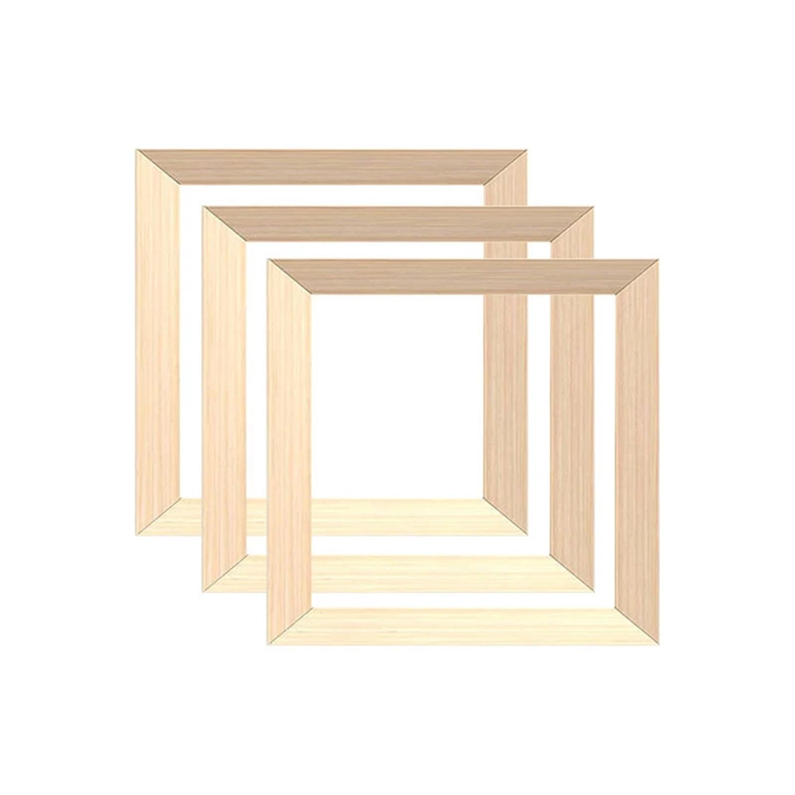 photo frame kits 3pcs Wooden Pictures Frame For Wall Canvas Diamond Painting Large Size Picture and Poster Pine Composite Decor for crafts party school projects(3pcs 40x40cm)