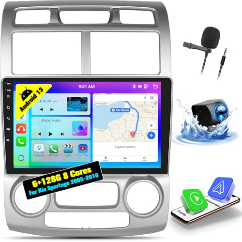 🎅🌳🎁[Multifunzione] Wireless Carplay/Android Auto/Wi-Fi e Hotspot/Mirror Link/59 Temi desktop UI/Display APP Home opzionale/Radio di rete/Riproduzione video HD 1080P/Schermo diviso/Navigazione GPS/Funzione Bluetooth / Controllo del volante/Previsioni del tempo/Radio FM RDS/Mappe online e offline/Ingresso USB/Audio DSP 32EQ ecc.