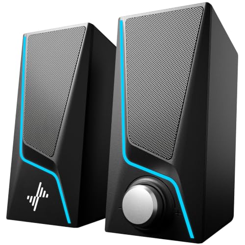 Nylavee Computer Speakers for Desktop, PC Speakers with 6 Lighting Modes