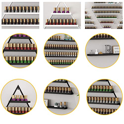 Ledge Wandregal Metall Nagellack Regal 5 Schichten, Dreieck Display Ständer an der Wand des Nagelstudios, Haushalt… – Bild 6