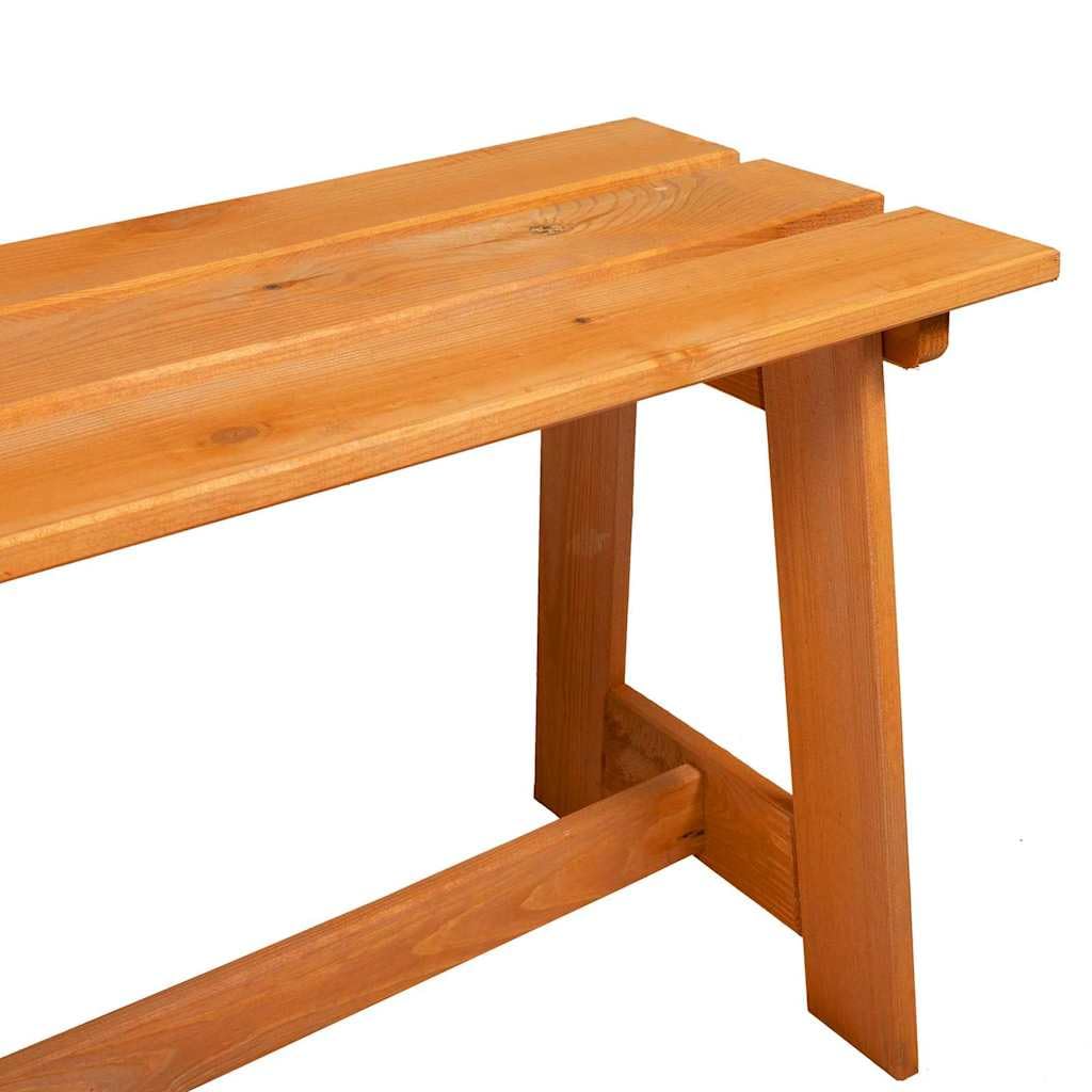 vidaXL Banco de Exterior Marrón 119 x 37 x 47 cm Madera de Pino Macizo | Madera maciza de acacia de calidad, Acabado pulido que brilla, Caben 3 personas sin problema, perfecto para relajarse