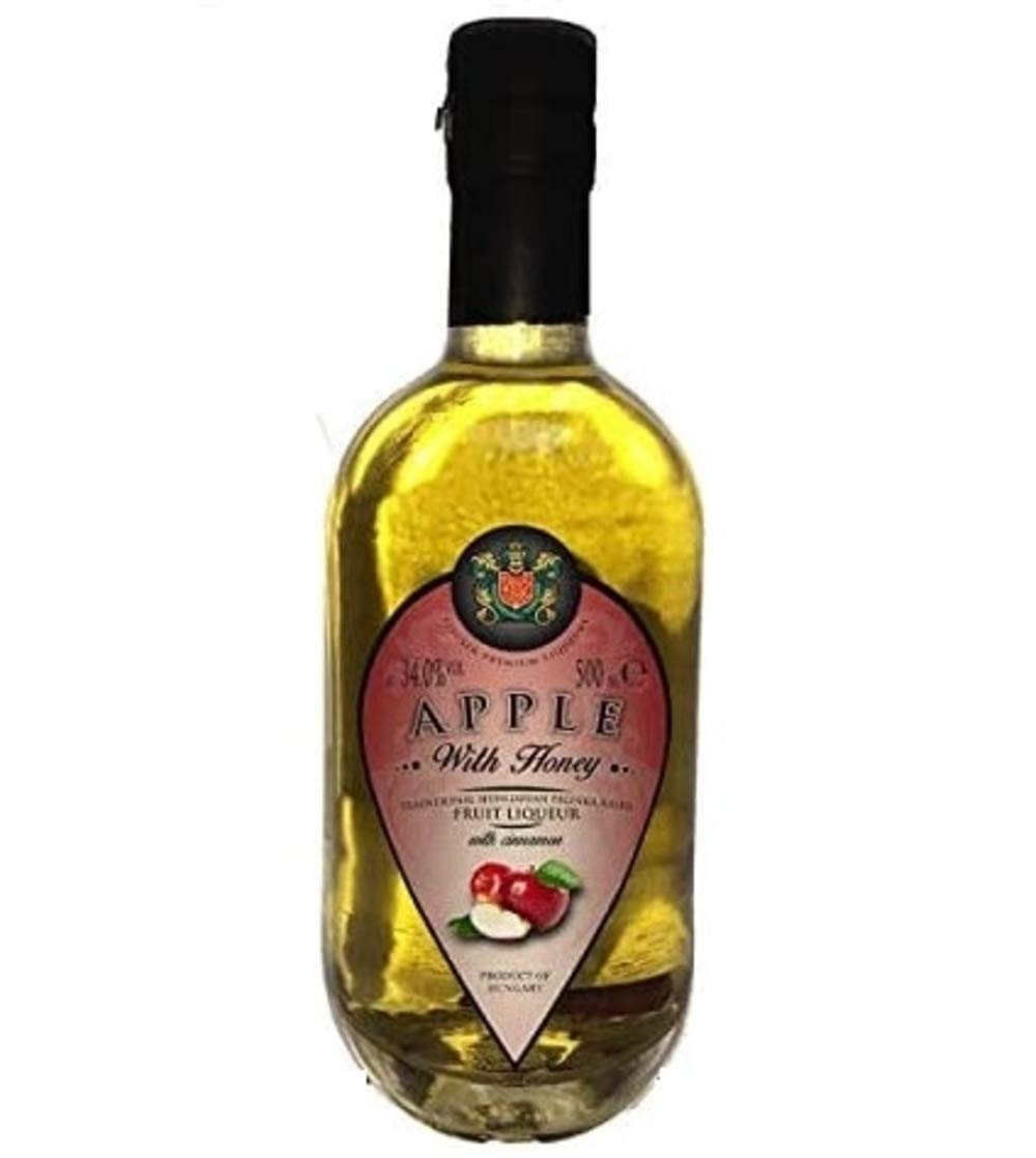 Szicsek Palinka | Apple Honey & Cinnamon Liqueur 34% | Great Taste Award Winner | Artisan Fruit Brandy | 100% Natural, Gluten Free, GMO Free | 500 ml