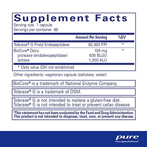 Pure Encapsulations Gluten/Dairy Digest | Unique Mix of Enzymes to Support Healthy Gluten and Dairy Digestion* | 60 Capsules - Image 3