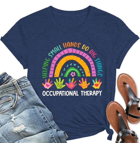Occupational Therapy Shirts Women OT Month Tee Pediatric Occupational Therapy Tops