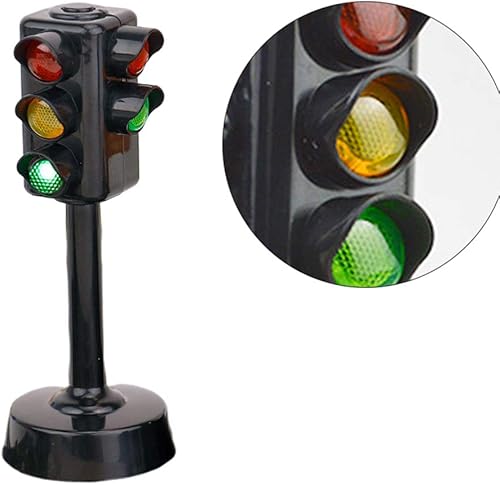 Miniatura 4 de Kisangel 2 luces de tráfico de juguete con luz de sonido, juguete de educación temprana para jardín de infantes, bebés, niños, recuerdos de fiesta