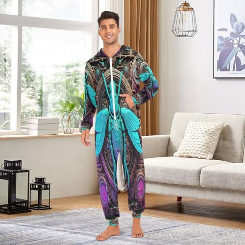 Combinaison pyjama insecte abstrait pour soirée cocooning