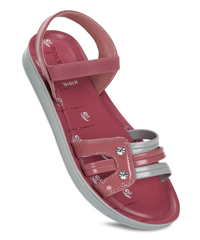 PARAGON K7015L Womens Pink Sandals | Stylish Velcro Sandals with Cushioned Soles | Comfortable Everyday Sandals for Outdoor Use (B0CJM48RZP) Amazon Price History, Amazon Price Tracker
