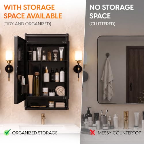 HOUZA Store HOUZA Premium Look Plastic Wall Mounted Bathroom Mirror - Image 5