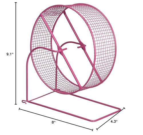Image of Prevue Pet Products Wire Mesh Hamster Wheel Silent Spinning - 8 Inch | Exercise Wheel for Pet Hamster, Gerbil, and Mouse, Accessories for Small Animals, Colors Vary