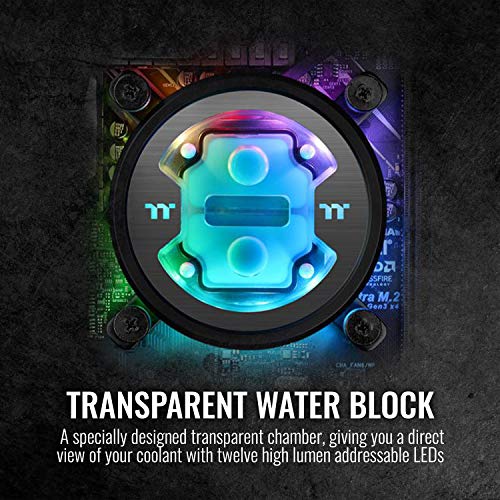 Image of Thermaltake Pacific W7 Plus 16.8 Million RBG Color Software Enabled (TT RGB Plus /Alexa /Razer Chroma) AMD /Intel (LGA 1200) Built-in Temp Sensor CPU Water Block CL-W279-CU00SW-A