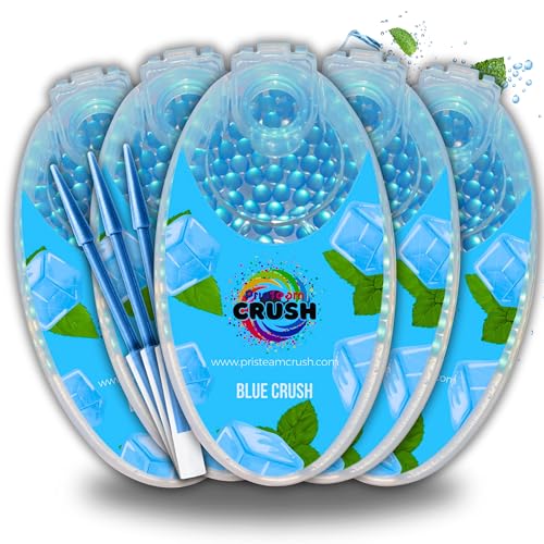 Premium Menthol Crush Balls for Cigarettes Natural Ingredients For Pure Menthol Filter Tips British Quality Crushballs For Cigarettes (Blue Crush 5 Packs)