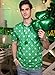 Men's Patrick's Shamrock Shirt Clover 3D Printed Polo Shirt Irish Classic Light Green Paddys Polo L