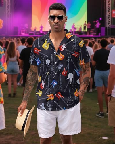 ALISISTER Mens Button Down Short Sleeve Dress Shirt Novelty Hawaiian Holiday Summer Funny Tops2