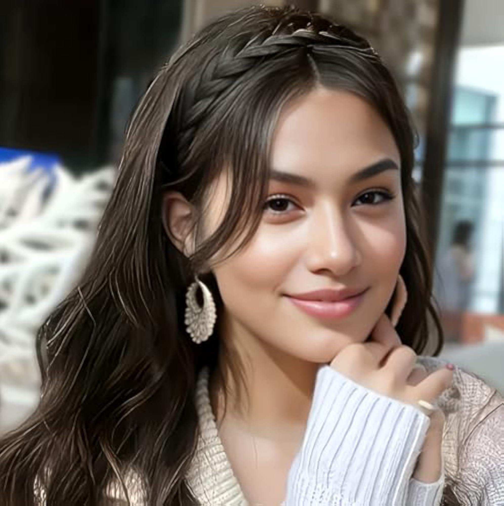 Braided Hair Headband with Teeth for Wedding & Party