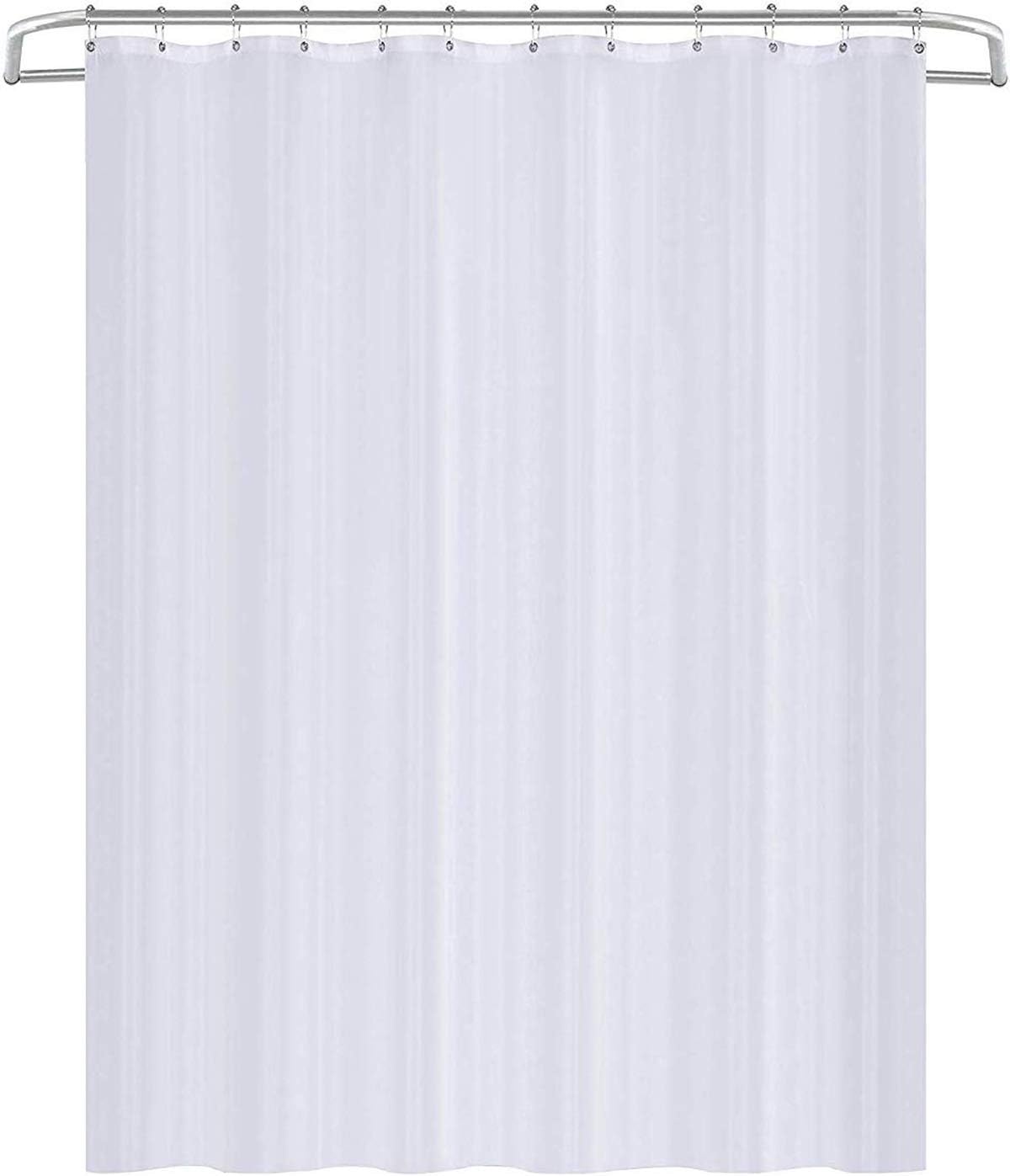 Utopia Home White Shower Curtain Water Resistant Bathroom Polyester