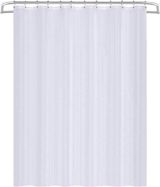 Utopia Home White Shower Curtain (183x183 cm, 1 Pack) Water Resistant Curtain for Bath Tub and Shower (Without Hanging Rod)