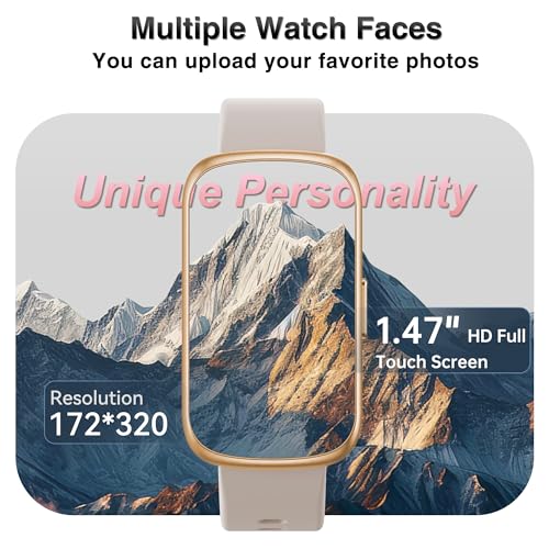 Image of RLQA Smart Ring for Women Men, Fitness Tracker for Off White Band