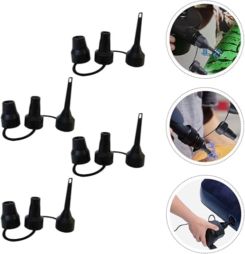 Miniatura 9 de Gatuida 4 boquillas de repuesto para bomba de aire, cabezal de bomba inflable, 3 boquillas, bomba de aire para cama de aire, piscina inflable,