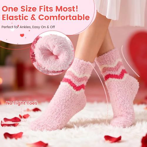 Image of Womens Fluffy Fuzzy Socks,Winter Cozy Soft Warm Socks Gifts for Womens | Soft Comfortable Warm Womens Fluffy Fuzzy Socks