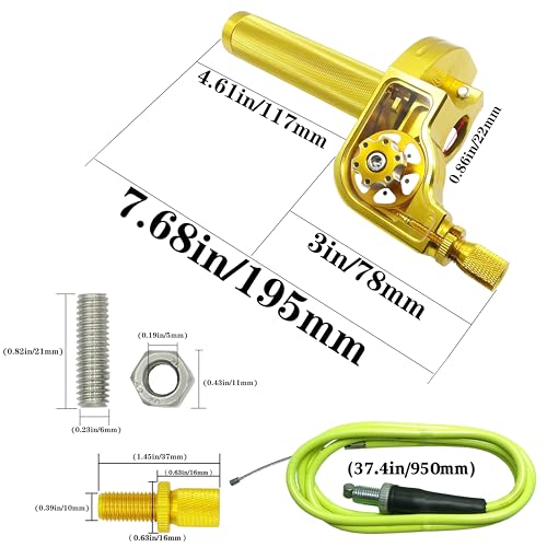 Image of Motorcycle Throttle Assembly,7 /8 inch Quick Twist Throttle Grips with Throttle Cable Aluminum Alloy Universal for CRF KLX SSR TTR 110 125 150 250cc Dirt Pit Bike ATV Mini Bike