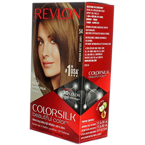Revlon ColorSilk Hair Color 54 Light Golden Brown 1 Each (Pack of 4) 4