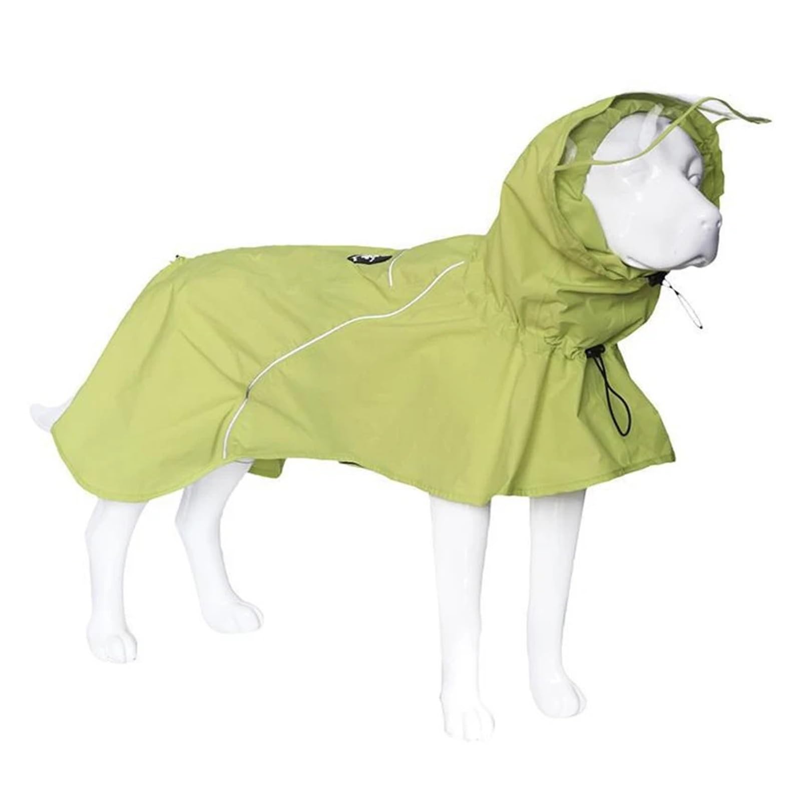 Manteau de pluie pour grand chien vert fluorescent idéal pour les balades nocturnes en forêt