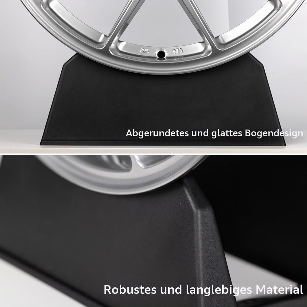 Autoreifenständer für Ausstellung, Reifenfelgenhalter, Reifenständer, Basis für Ausstellung, Geschäft, Garage (schwarz, 2 Stück)