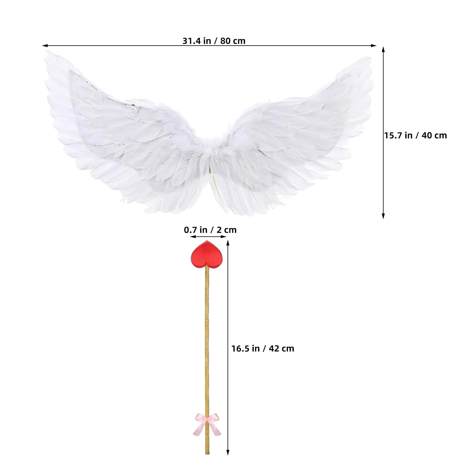 Gatuida 1 set di d'angelo con occhiali da sole di Cupido e arco e frecce