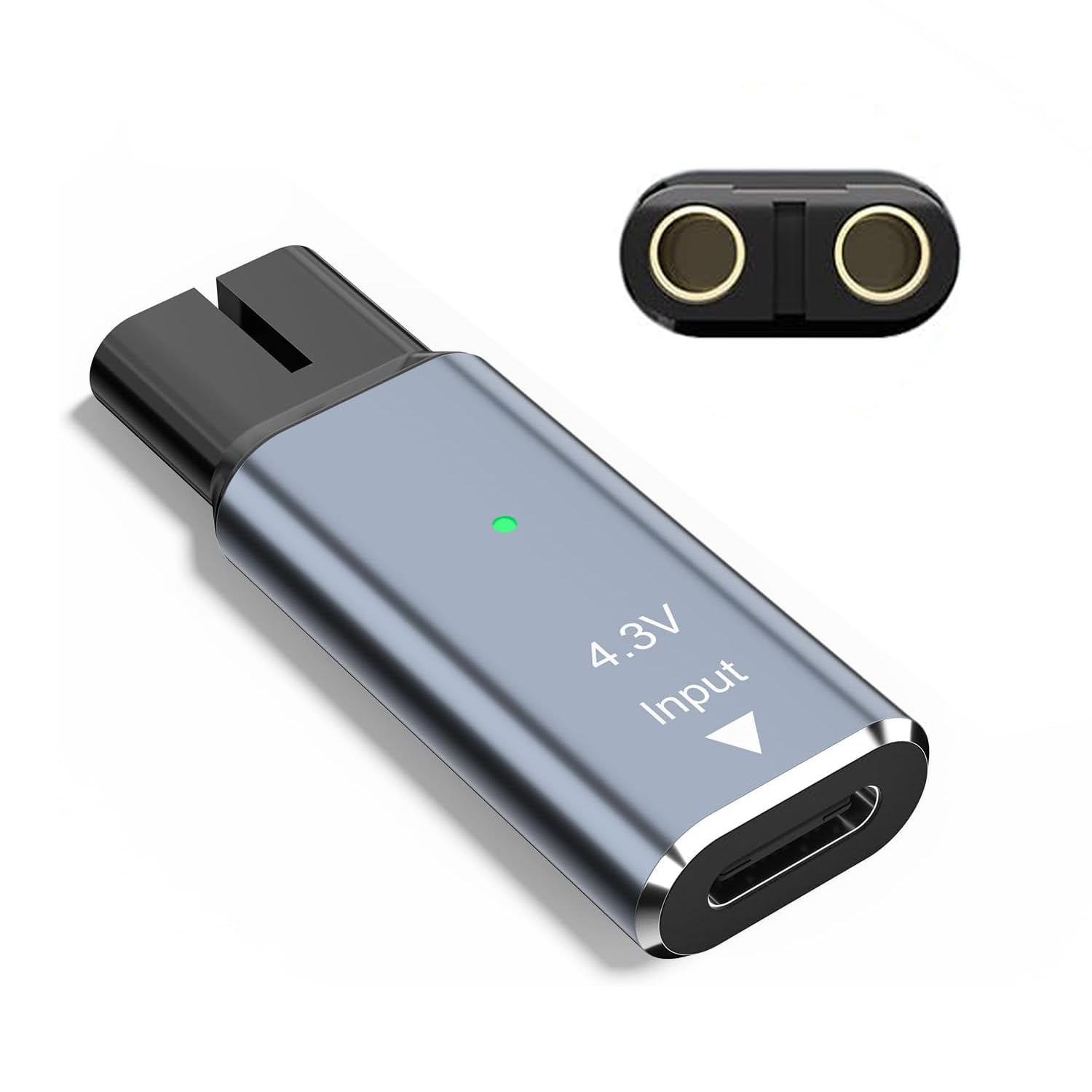 Newding 4.3V A00390 Cargador Compatible con Philips Afeitadora Series OneBlade y Multigroom, Reemplazo Adaptador QP2520 QP2620 MG3720 MG5720 BT3206, USB-C Conector