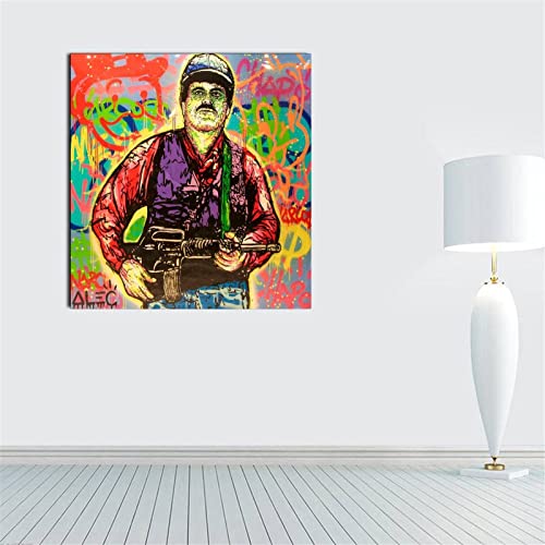 Alec-Monopolys Graffiti El Chapo Poster Decorative Painting Canvas Wall Art Living Room Posters Bedroom Painting 12X12Inch(30X30Cm) #TOP4