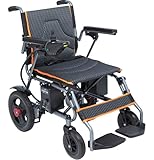 Portable Electric Wheelchair Lightweight Foldable for Adults Seniors, Intelligent Power Wheelchairs Motorized Wheelchair All Terrain Power Chair, Up to 12 Mile Range, 12AH Battery