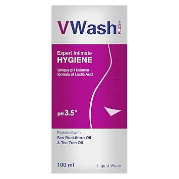 VWash Plus Expert Intimate Hygiene, 100ml, Hygiene Wash for Women, Vaginal Wash, Prevents Itching, Irritation & Dryness, Suitable For All Skin Types