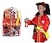 Liberty Imports Fire Fighter Chief Role Play Costume Set - Kids Fireman Dress Up Pretend Play Outfit with Rescue Tools and Accessories (7 Pcs)