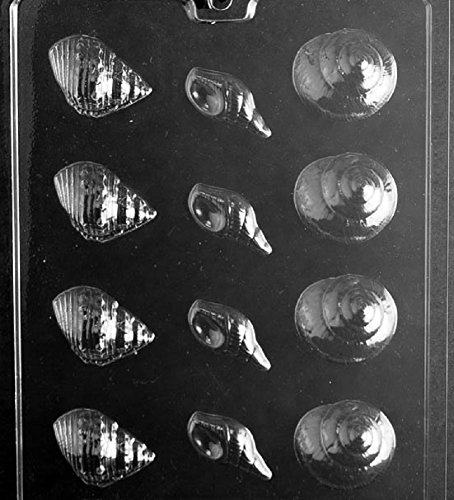 Grandmama's Goodies N069 Shell Assortment Chocolate Candy Mold with Exclusive Molding Instructions