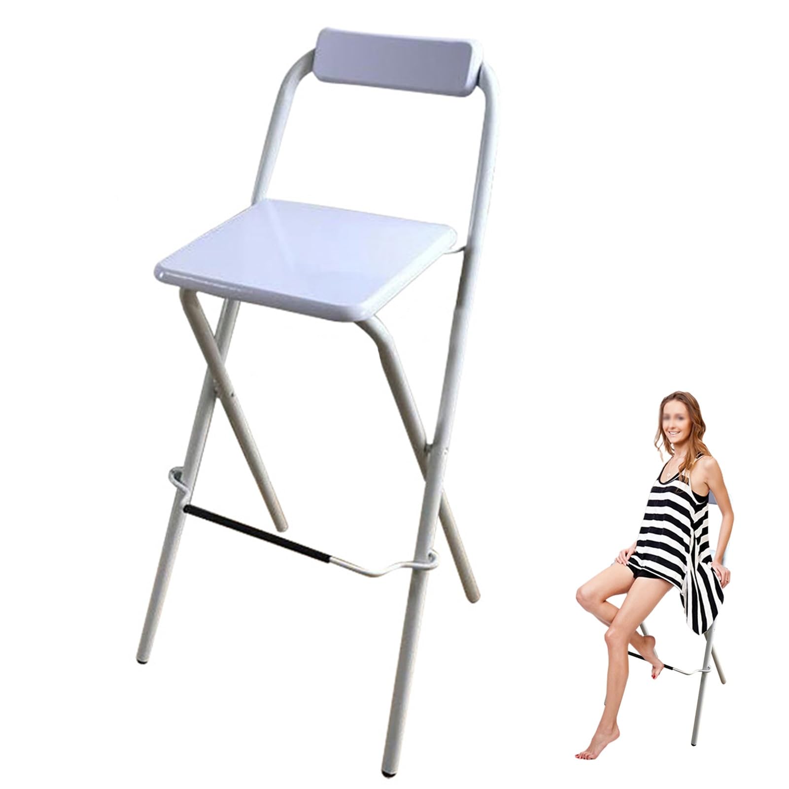 Chaise de bar haute pliable pour vos soirées en terrasse et camping