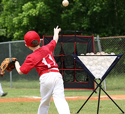 Mini Tang Ball Caddy,Baseball Caddy For Balls,Baseball Hopper,Baseball Practice Pitching Ball Caddy,Holds 45+ Baseballs Or 30+ Softballs For Drills,Triple-X Sturdy Structure #TOP4