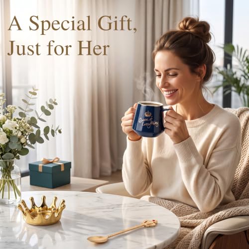 NYRWANA Store NYRWANA Queen of Everything Mug 350ml Blue - Image 5