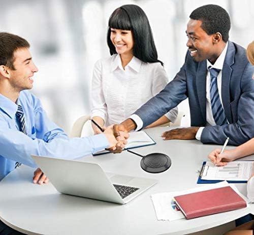 Conference USB Microphone, Computer Desktop Mic with LED Indicator, Plug & Play Omnidirectional Condenser PC Laptop Mics for Online Meeting, Class, Skype, Recording, Zoom, (No Speakers Included) - Image 7