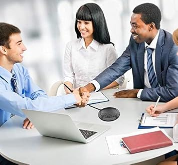 Conference USB Microphone, Computer Desktop Mic with LED Indicator, TKGOU Plug & Play Omnidirectional Condenser PC Laptop Mics for Online Meeting,Class,Skype,Recording,Chatting,Zoom,(Windows/Mac OS X) | Plug & Play Omnidirectional Condenser PC for Online Meeting, Class, Skype, Recording, Zoom, (No Speakers Included)