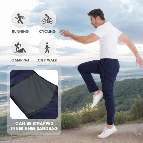 mens cargo pants ripstop water resistant breathable quick dry tactical hiking work outdoor fishing pants 9 pockets